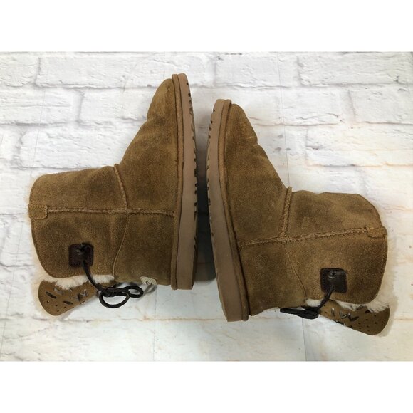 UGG ADORIA TEHUANO Chestnut Pull-on Boots Big Girls 6 /36 #1017785y - Picture 7 of 11